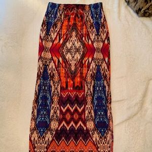 Tribal Boho Maxi Skirt